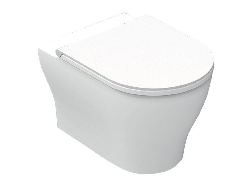 Подвесной унитаз безободковый Hatria Beat 36х52 см санфарфор белый Y1ZN01