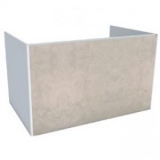 Тумба под раковину Hatria Canalgrande подвесная 78 см ДСП белый матовый/темно-серый Y2AXZT