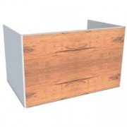 Тумба под раковину Hatria Canalgrande подвесная 78 см ДСП белый матовый/тик Y2AXZK