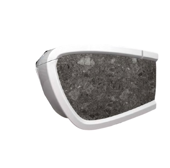 Унітаз підвісний Hidra Hi-Line 38х54,5 см санфаянс білий/темно-сірий HIW10 99 ceppo di gre dark