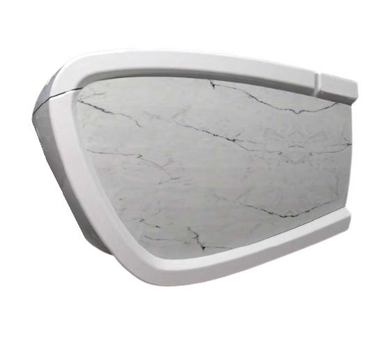 Унитаз подвесной Hidra Hi-Line 38х54,5 см санфаянс белый матовый мрамор HIW10 101 white matt marble