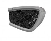 Унітаз підвісний Hidra Hi-Line 38х54,5 см санфаянс чорний матовий мармур HIW10 102 black matt marble