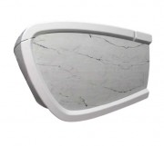 Унитаз подвесной Hidra Hi-Line 38х54,5 см санфаянс белый матовый мрамор HIW10 101 white matt marble