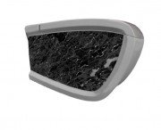 Унитаз подвесной Hidra Hi-Line 38х54,5 см санфаянс черный матовый мрамор HIW10 102 black matt marble