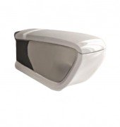 Унитаз подвесной Hidra Hi-Line 38х54,5 см санфаянс белый/серебро HIW10 014 bianco/platino