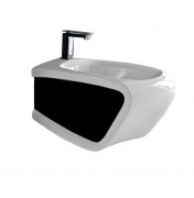 Біде підвісне Hidra Hi-Line 38х54,5 см санфаянс білий/чорний HIW14 012 bianco/nero