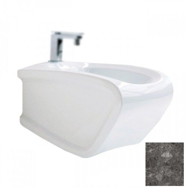 Биде подвесное Hidra Hi-Line 38х54,5 см санфаянс белый/темно-серый HIW14 99 ceppo di gre dark