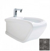 Біде підвісне Hidra Hi-Line 38х54,5 см санфаянс білий/темно-сірий HIW14 99 ceppo di gre dark