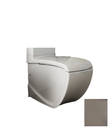 Чаша унитаза-компакта напольного Hidra Hi-Line 38х67,5 см санфаянс белый/серебро HI12 014 bianco/platino