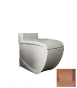 Чаша унитаза-компакта напольного Hidra Hi-Line 38х67,5 см санфаянс белый/розовое золото HI12 063 bianco/oro rosa