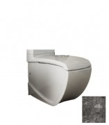 Чаша унітазу-компакта підлогового Hidra Hi-Line 38х67,5 см санфаянс білий/темно-сірий HI12 99 ceppo di gre dark