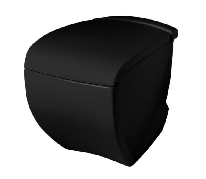 Унитаз напольный Hidra Hi-Line 38х54,5 см санфаянс черный глянцевый HI10 009 nero lucido