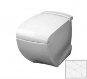Унітаз підлоговий Hidra Hi-Line 38х54,5 см санфаянс білий матовий мармур HI10 101 white matt marble