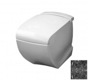 Унітаз підлоговий Hidra Hi-Line 38х54,5 см санфаянс чорний матовий мармур HI10 102 black matt marble