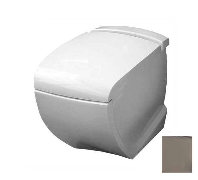 Унитаз напольный Hidra Hi-Line 38х54,5 см санфаянс белый/серебро HI10 014 bianco/platino