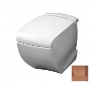 Унитаз напольный Hidra Hi-Line 38х54,5 см санфаянс белый/розовое золото HI10 063 bianco/oro rosa