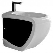 Біде підлогове Hidra Hi-Line 38х54,5 см санфаянс білий/чорний bianco/nero