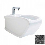 Биде подвесное Hidra Hi-Line 38х54,5 см санфаянс черный матовый мрамор HIW14 102 black matt marble