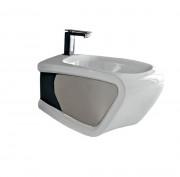 Біде підвісне Hidra Hi-Line 38х54,5 см санфаянс білий/срібло HIW14 014 bianco/platino