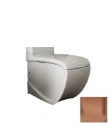 Чаша унитаза-компакта напольного Hidra Hi-Line 38х67,5 см санфаянс белый/розовое золото HI12 063 bianco/oro rosa