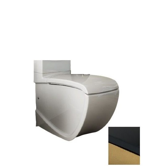 Чаша унітазу-компакта підлогового Hidra Hi-Line 38х67,5 см санфаянс чорний/золото HI12 020 nero/oro