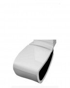 Чаша унитаза-компакта напольного Hidra Hi-Line 38х67,5 см санфаянс белый/черный HI12 012 bianco/nero