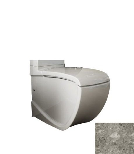 Чаша унитаза-компакта напольного Hidra Hi-Line 38х67,5 см санфаянс белый/серый HI12 100 ceppo di gre