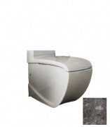 Чаша унитаза-компакта напольного Hidra Hi-Line 38х67,5 см санфаянс белый/темно-серый HI12 99 ceppo di gre dark