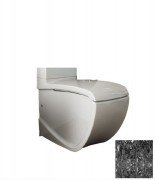 Чаша унитаза-компакта напольного Hidra Hi-Line 38х67,5 см санфаянс черный матовый мрамор HI12 102 black matt marble