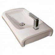 Раковина для ванной Hidra Hi-Line накладная 70х41 см санфаянс белый глянцевый HI17 001 bianco lucido