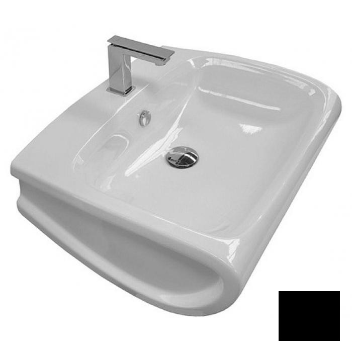 Раковина для ванной Hidra Hi-Line подвесная 65х51,5 см санфаянс черный глянцевый HI19 009 nero lucido