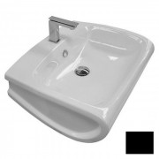 Раковина для ванної Hidra Hi-Line підвісна 65х51,5 см санфаянс чорний глянцевий HI19 009 nero lucido