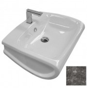 Раковина для ванної Hidra Hi-Line підвісна 65х51,5 см санфаянс білий/темно-сірий HI19 99 ceppo di gre dark