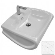 Раковина для ванної Hidra Hi-Line підвісна 65х51,5 см санфаянс білий матовий мармур HI19 101 white matt marble