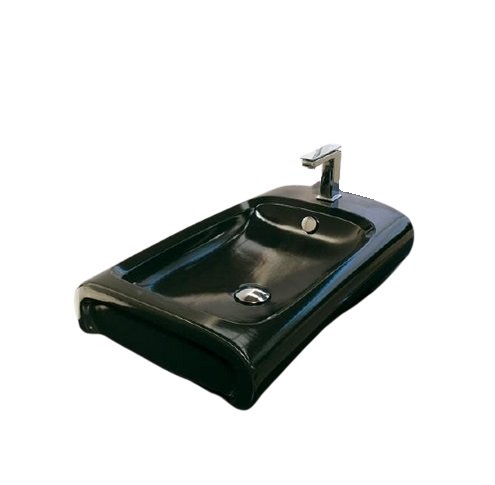 Раковина для ванной Hidra Hi-Line накладная 70х41 см санфаянс черный глянцевый HI17 009 nero lucido