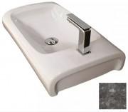 Раковина для ванної Hidra Hi-Line накладна 70х41 см санфаянс білий/темно-сірий HI17 99 ceppo di gre dark