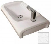 Раковина для ванной Hidra Hi-Line накладная 70х41 см санфаянс белый матовый мрамор HI17 101 white matt marble