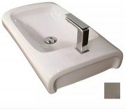 Раковина для ванной Hidra Hi-Line накладная 70х41 см санфаянс белый/серебро HI17 014 bianco/platino