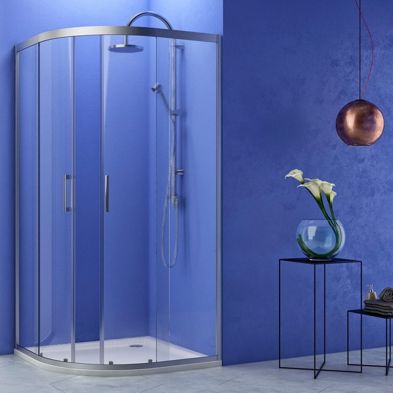 Душевая кабина Kolpa San Pulsar TKP 100/K четверть круга профиль серебряный/прозрачное стекло 560410