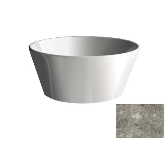 Раковина для ванной Hidra Wire накладная Ø43 см санфаянс серый мрамор W1 100 ceppo di gre