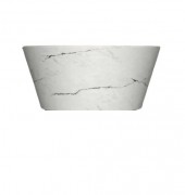 Раковина для ванной Hidra Wire накладная Ø43 см санфаянс белый матовый мрамор W1 101 white matt marble