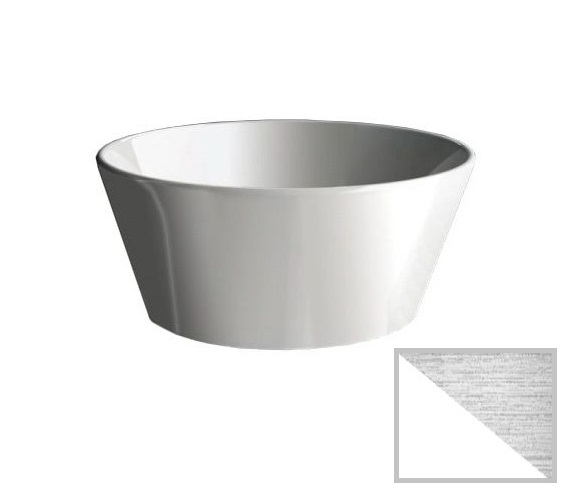 Раковина для ванной Hidra Wire накладная Ø43 см санфаянс белый/серебро W1 014 bianco/platino