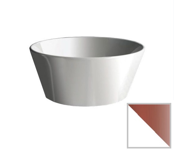 Раковина для ванной Hidra Wire накладная Ø43 см санфаянс белый/розовое золото W1 063 bianco/oro rosa