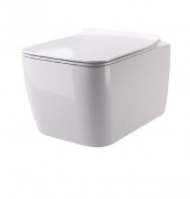 Унітаз підвісний Hidra Faster Kiub Rimless 36,5х54 см санфаянс білий глянцевий KIWR20 001 bianco lucido