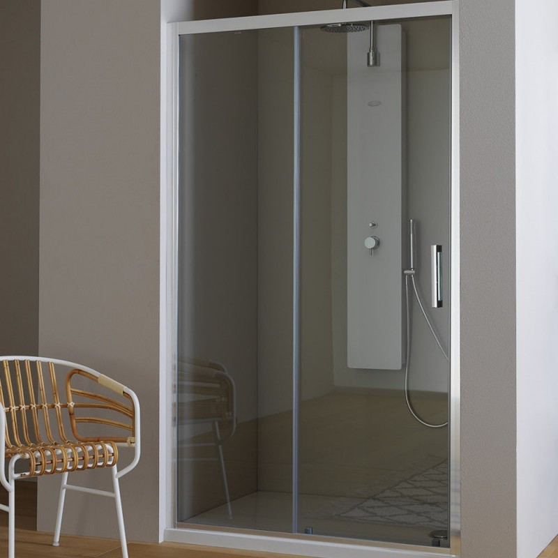 Душевая дверь Kolpa-San Pulsar TV2D/S 100/K-R 100х200 см правая профиль серебряный/прозрачное стекло 513000