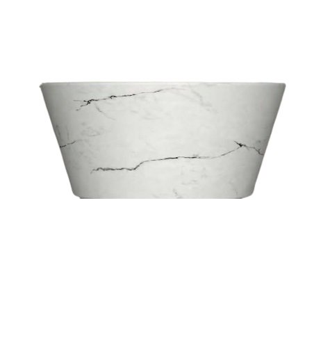 Раковина для ванної Hidra Wire накладна Ø43 см санфаянс білий матовий мармур W1 101 white matt marble