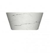 Раковина для ванной Hidra Wire накладная Ø43 см санфаянс белый матовый мрамор W1 101 white matt marble