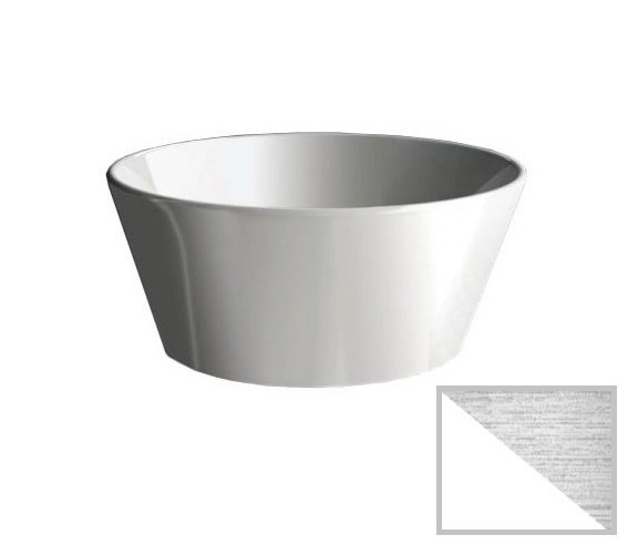 Раковина для ванної Hidra Wire накладна Ø43 см санфаянс білий/срібло W1 014 bianco/platino