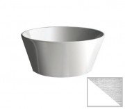 Раковина для ванної Hidra Wire накладна Ø43 см санфаянс білий/срібло W1 014 bianco/platino