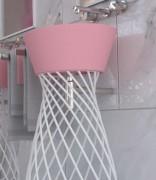 Раковина для ванної Hidra Wire накладна Ø43 см санфаянс рожевий матовий W1 097 rosa matt